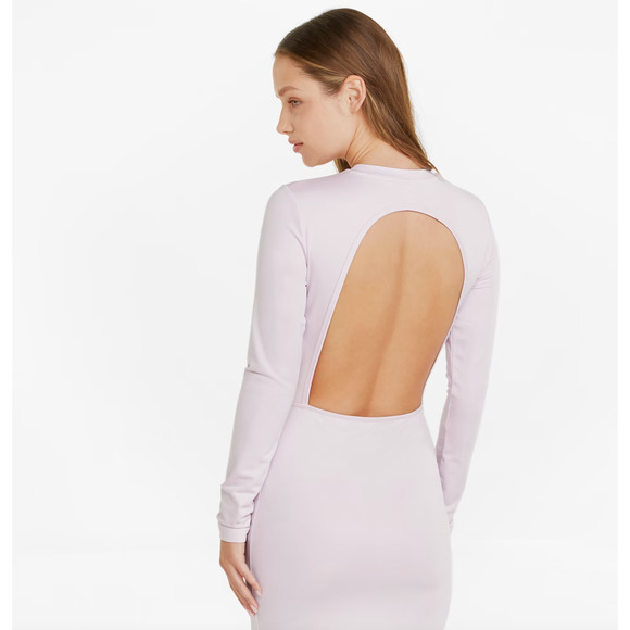 PUMA Women's Crystal Galaxy Open Back Lavender Fog Purple Dress Medium NWOT - Picture 2 of 5